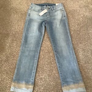 NWT White House Black Market Mid Rise Slim Crop Women's Jeans size 00